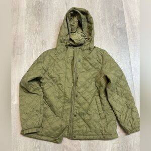 Green hooded Madewell jacket